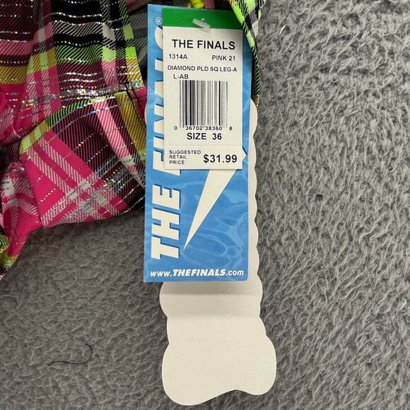 The Finals Womens 36 Pink Plaid Swim‎ Shorts Diamond Bottom New $31.99 - Picture 2 of 7